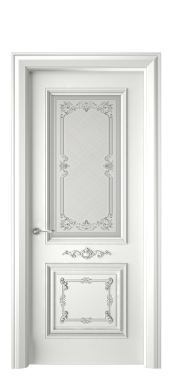 Багет 31 ДО | Белая эмаль патина серебро