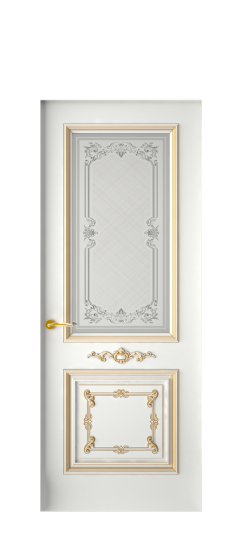 Багет 31 ДО | Белая эмаль патина золото