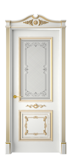 Багет 31 ДО | Белая эмаль патина золото