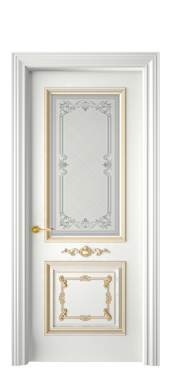 Багет 31 ДО | Белая эмаль патина золото