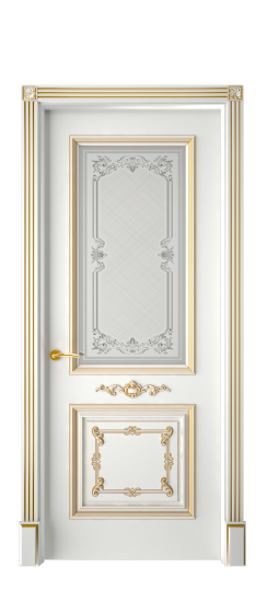 Багет 31 ДО | Белая эмаль патина золото