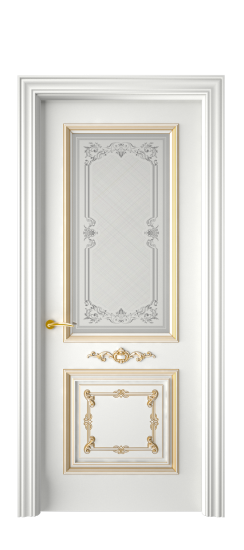 Багет 31 ДО | Белая эмаль патина золото