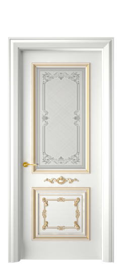 Багет 31 ДО | Белая эмаль патина золото