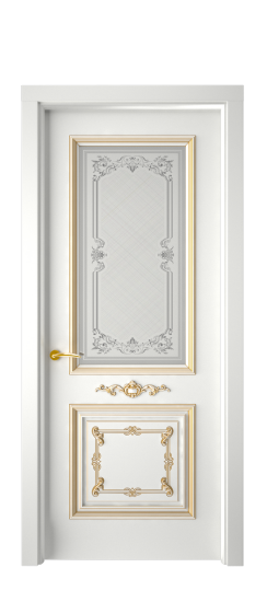 Багет 31 ДО | Белая эмаль патина золото