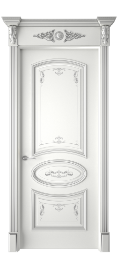 Багет 3 ДГ | Белая эмаль патина серебро