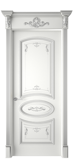 Багет 3 ДГ | Белая эмаль патина серебро