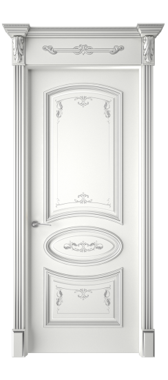 Багет 3 ДГ | Белая эмаль патина серебро