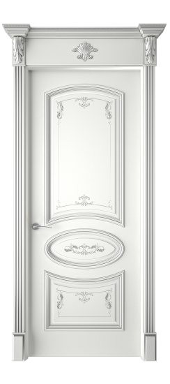 Багет 3 ДГ | Белая эмаль патина серебро