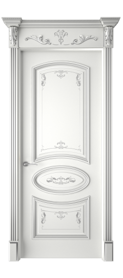 Багет 3 ДГ | Белая эмаль патина серебро