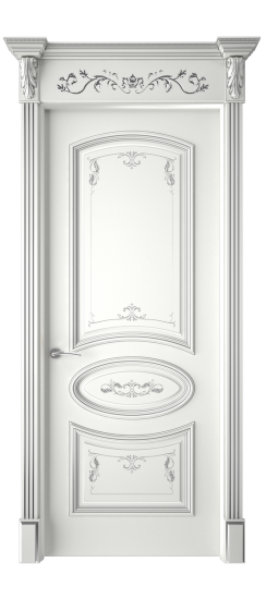 Багет 3 ДГ | Белая эмаль патина серебро