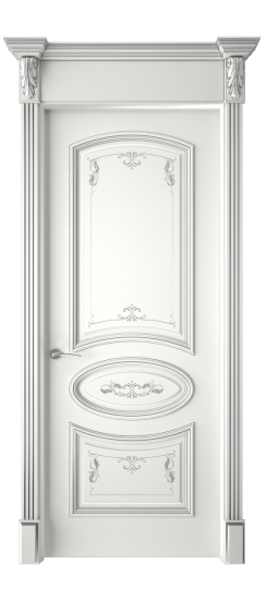 Багет 3 ДГ | Белая эмаль патина серебро