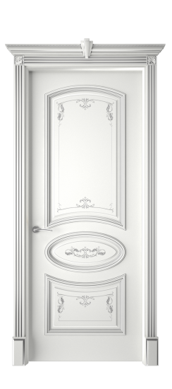 Багет 3 ДГ | Белая эмаль патина серебро