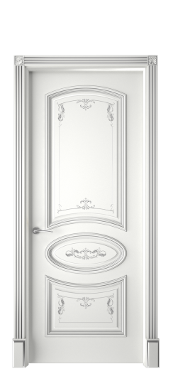 Багет 3 ДГ | Белая эмаль патина серебро