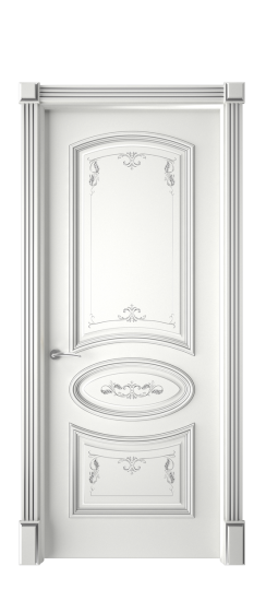 Багет 3 ДГ | Белая эмаль патина серебро