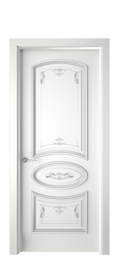 Багет 3 ДГ | Белая эмаль патина серебро