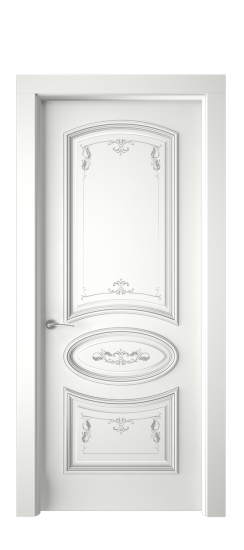 Багет 3 ДГ | Белая эмаль патина серебро