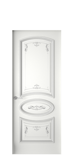 Багет 3 ДГ | Белая эмаль патина серебро