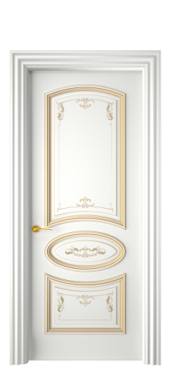 Багет 3 ДГ | Белая эмаль патина золото