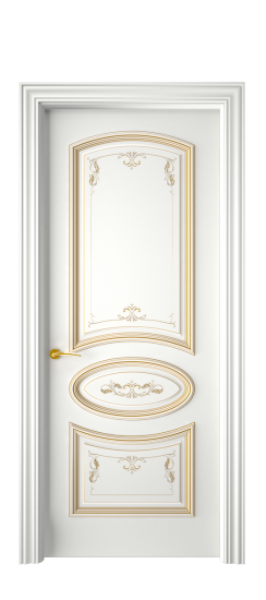 Багет 3 ДГ | Белая эмаль патина золото