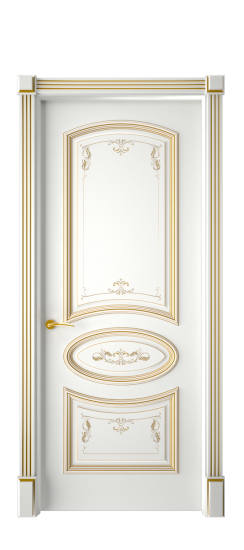 Багет 3 ДГ | Белая эмаль патина золото