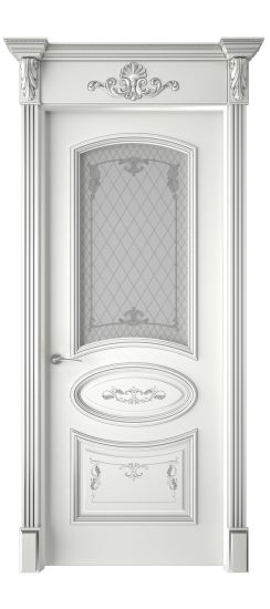 Багет 3 ДО | Белая эмаль патина серебро