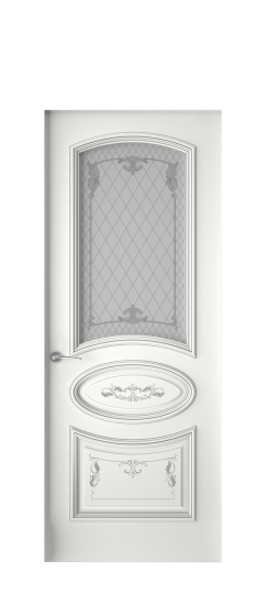 Багет 3 ДО | Белая эмаль патина серебро