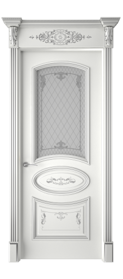 Багет 3 ДО | Белая эмаль патина серебро