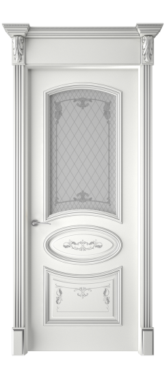 Багет 3 ДО | Белая эмаль патина серебро