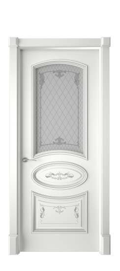 Багет 3 ДО | Белая эмаль патина серебро