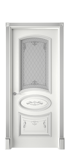 Багет 3 ДО | Белая эмаль патина серебро