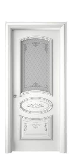 Багет 3 ДО | Белая эмаль патина серебро