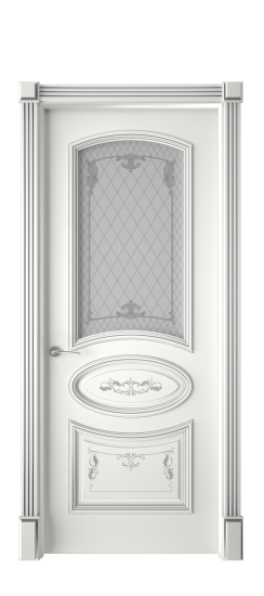 Багет 3 ДО | Белая эмаль патина серебро