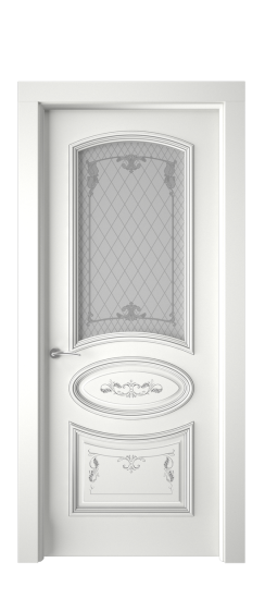 Багет 3 ДО | Белая эмаль патина серебро