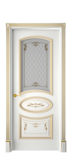 Багет 3 ДО | Белая эмаль патина золото