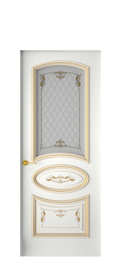 Багет 3 ДО | Белая эмаль патина золото