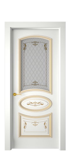 Багет 3 ДО | Белая эмаль патина золото