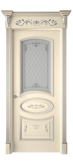 Багет 3 ДО | Слоновая кость патина серебро