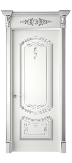 Багет 4 ДГ | Белая эмаль патина серебро