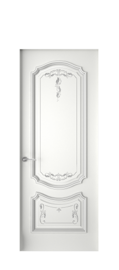 Багет 4 ДГ | Белая эмаль патина серебро