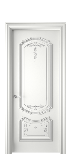 Багет 4 ДГ | Белая эмаль патина серебро