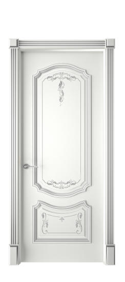 Багет 4 ДГ | Белая эмаль патина серебро