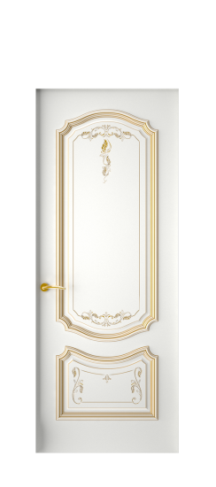 Багет 4 ДГ | Белая эмаль патина золото