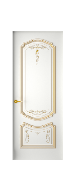 Багет 4 ДГ | Белая эмаль патина золото