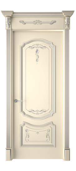 Багет 4 ДГ | Слоновая кость патина серебро