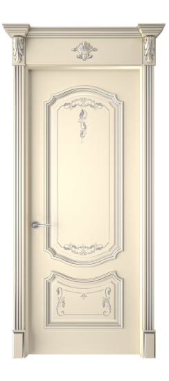 Багет 4 ДГ | Слоновая кость патина серебро