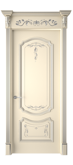 Багет 4 ДГ | Слоновая кость патина серебро