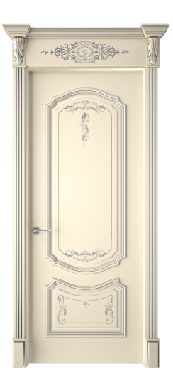 Багет 4 ДГ | Слоновая кость патина серебро