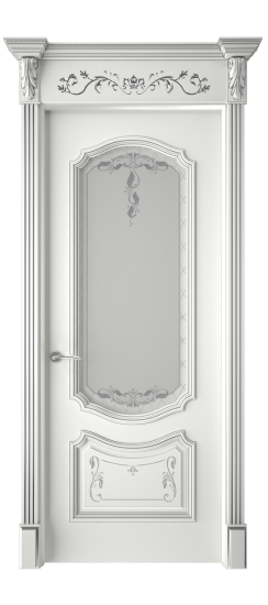 Багет 4 ДО | Белая эмаль патина серебро