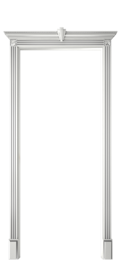 Багет 4 ДО | Белая эмаль патина серебро