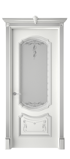 Багет 4 ДО | Белая эмаль патина серебро